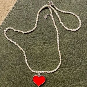 Elegant Red Heart Pendant